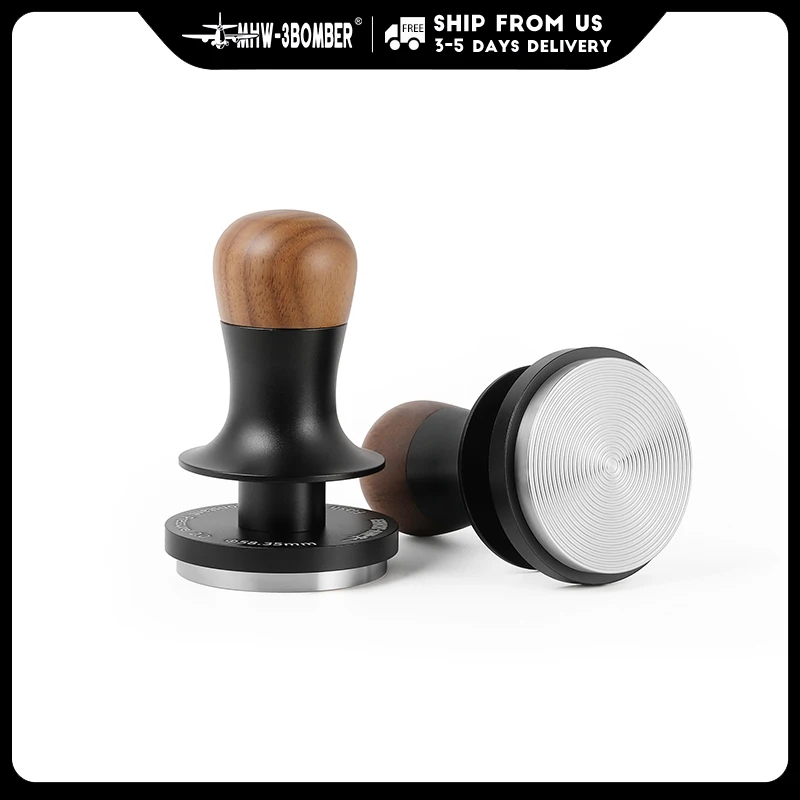 MHW-3BOMBER Espresso Tamper 30lb Constant Pressure Coffee Tamper 51/53/58mm with Calibrated Spring Loaded Leveler Barista Tools