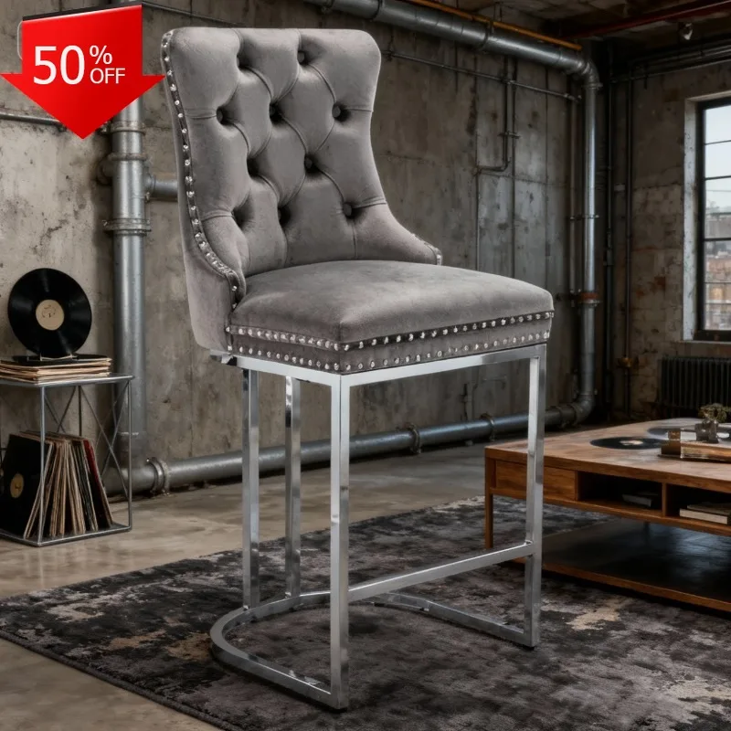 

High Stool Kitchen Stools Island Kitchen Benches Bar Stool Backrest Rattan Chair Restaurant Chairs Chaises De Bar Furniture