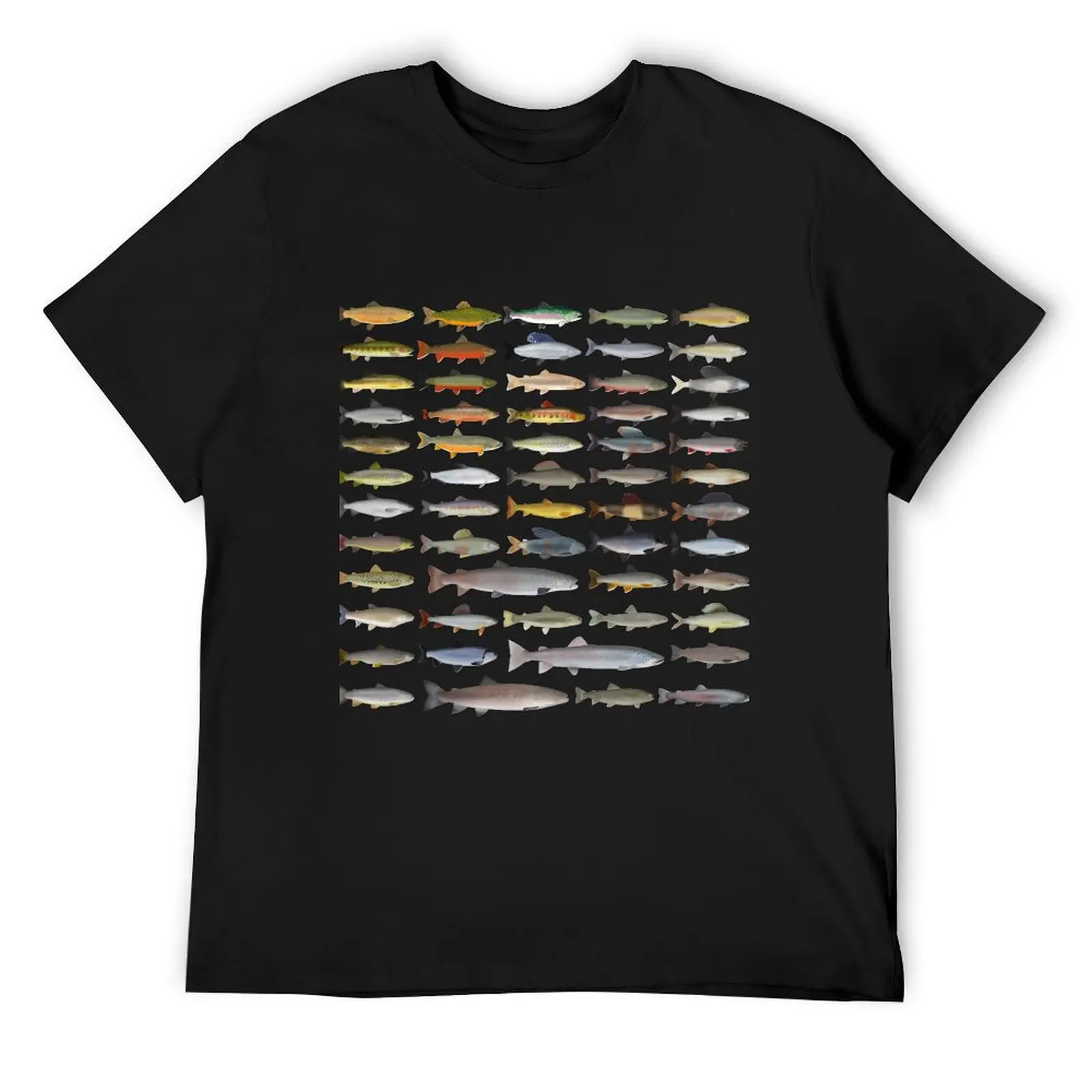 

Trout, Char, Grayling, Hucho and Whitefish Group T-Shirt funny costumes summer 2025 funny meme t-shirts plain black t shirts men