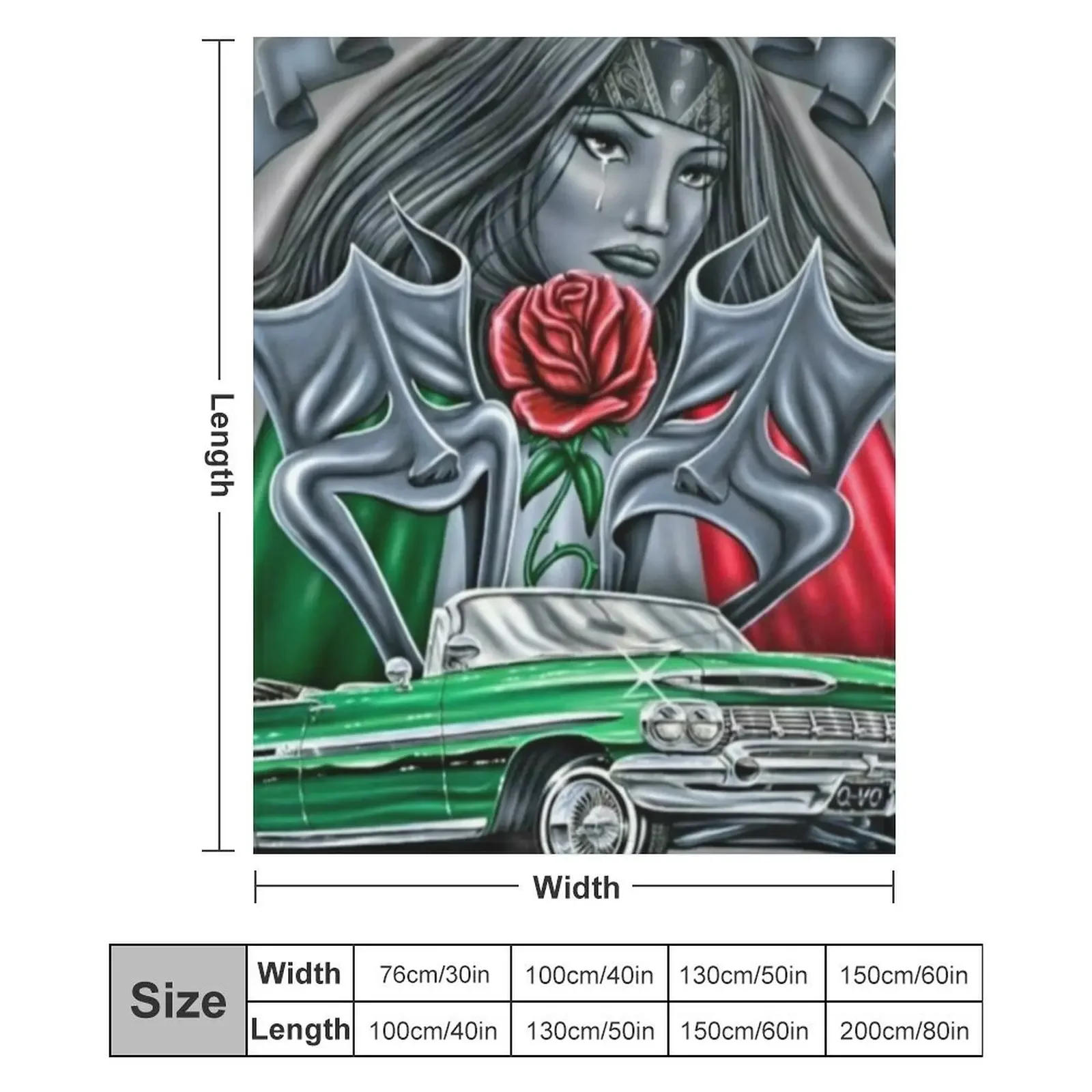 Smile now cry later, chicana Throw Blanket Shaggy Furry Soft Blanket for Bedroom Living Room view 6