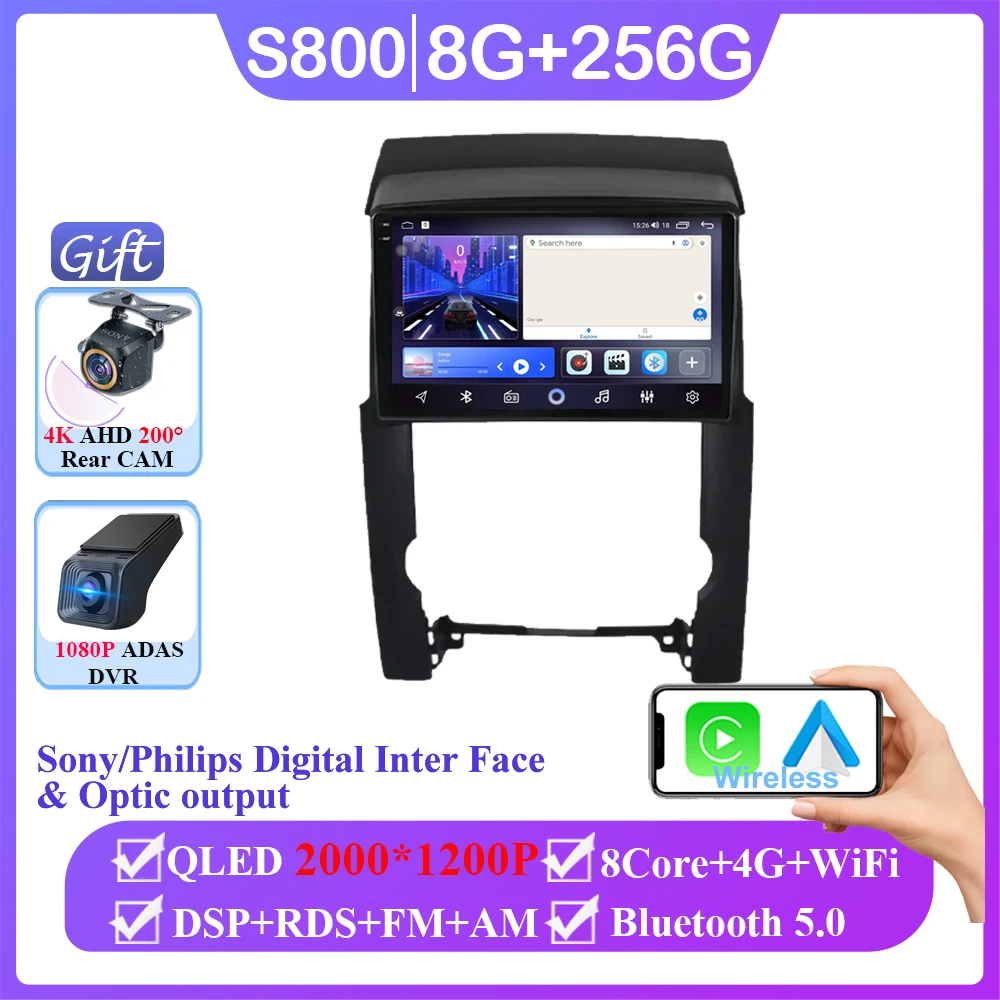Autoradio Voor Kia Sorento 2009-2012 Android Auto Multimedia Speler GPS Navigatie Stereo Head Unit Geen 2din DVD 5G WIFI TS10 BT