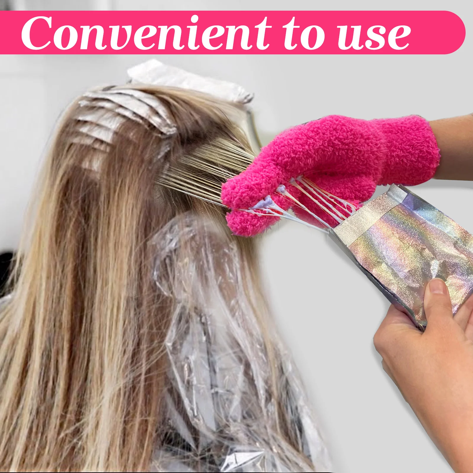 Hair Dye Gloves Bleach Blender Hairdressing Glove Salon Reusable Gloves For Perm Curling Heat Resistant Hairstylist Accessories