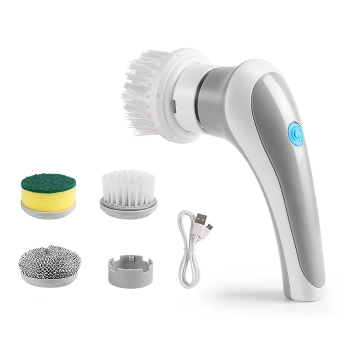 Cepillo de limpieza eléctrica inalámbrico para el hogar, herramienta de limpieza de cocina y baño con carga multifuncional, suministros de lavado