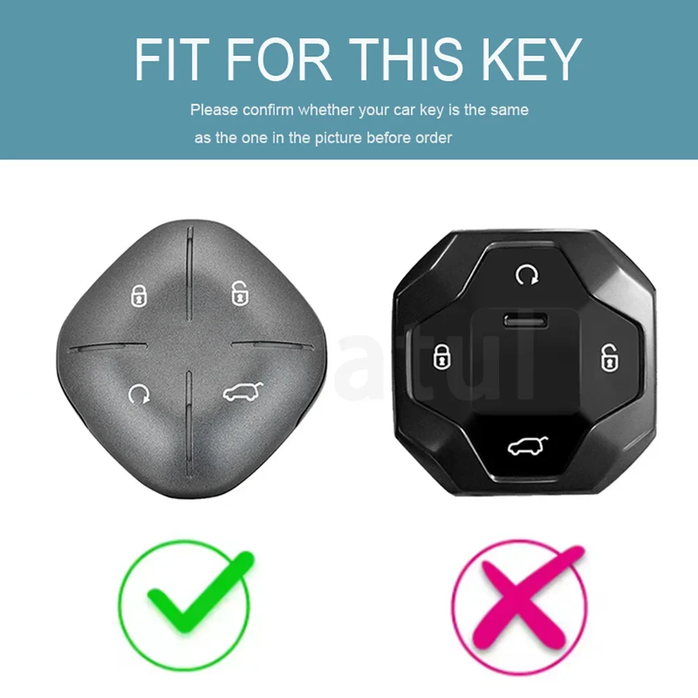 Auto Car Accessories Key Fob Cover Black Transparent TPU For Chery Jetour Dashing Car Key Protector Shockproof Dashing I-DM