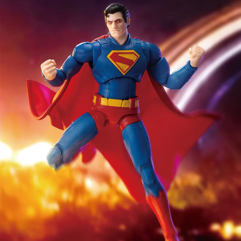 Original blokees dc liga da justiça david corenswet superman figura de ação modelo montagem brinquedos ornamento desktop presentes aniversário