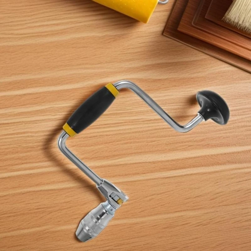 

Heavy Duty Hand Crank Drill with Ergonomic Handle Hand Punch Not slip Handle Drill Tool for Versatile Use In Carpentry M4YD
