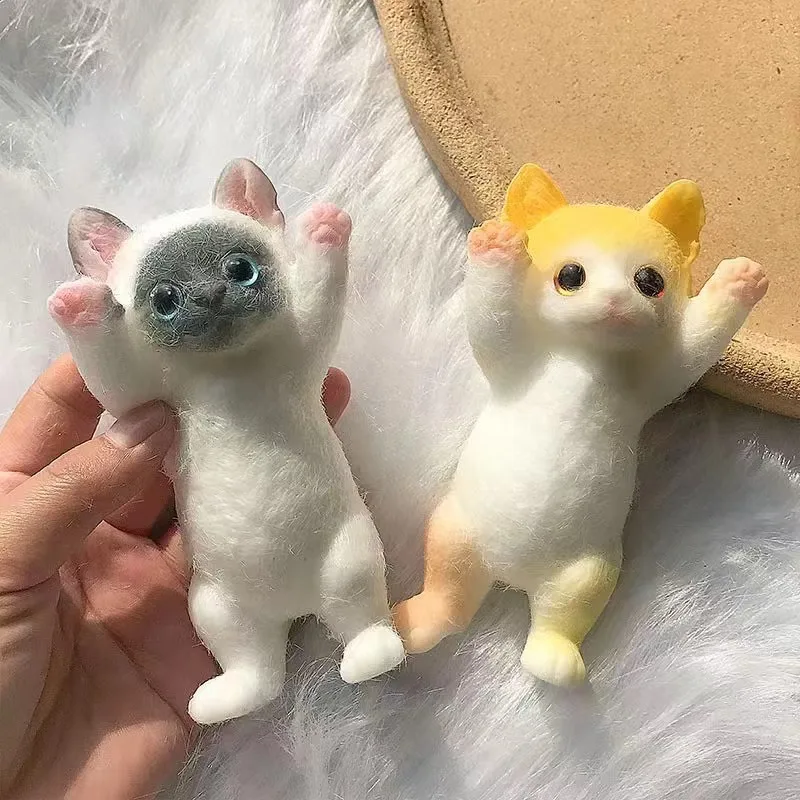 

Мягкая игрушка для кошек Taba - реалистичное пушистое липкое средство для снятия стресса, мягкая имитация кошек, сжимаемый подарок для детей и взрослых