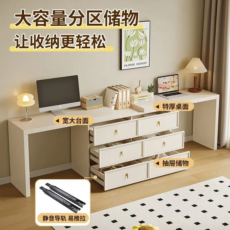 Bureau Double, commode, table d'angle intégrée, ordinateur, chambre à coucher pour filles, étude d'écriture pour étudiants