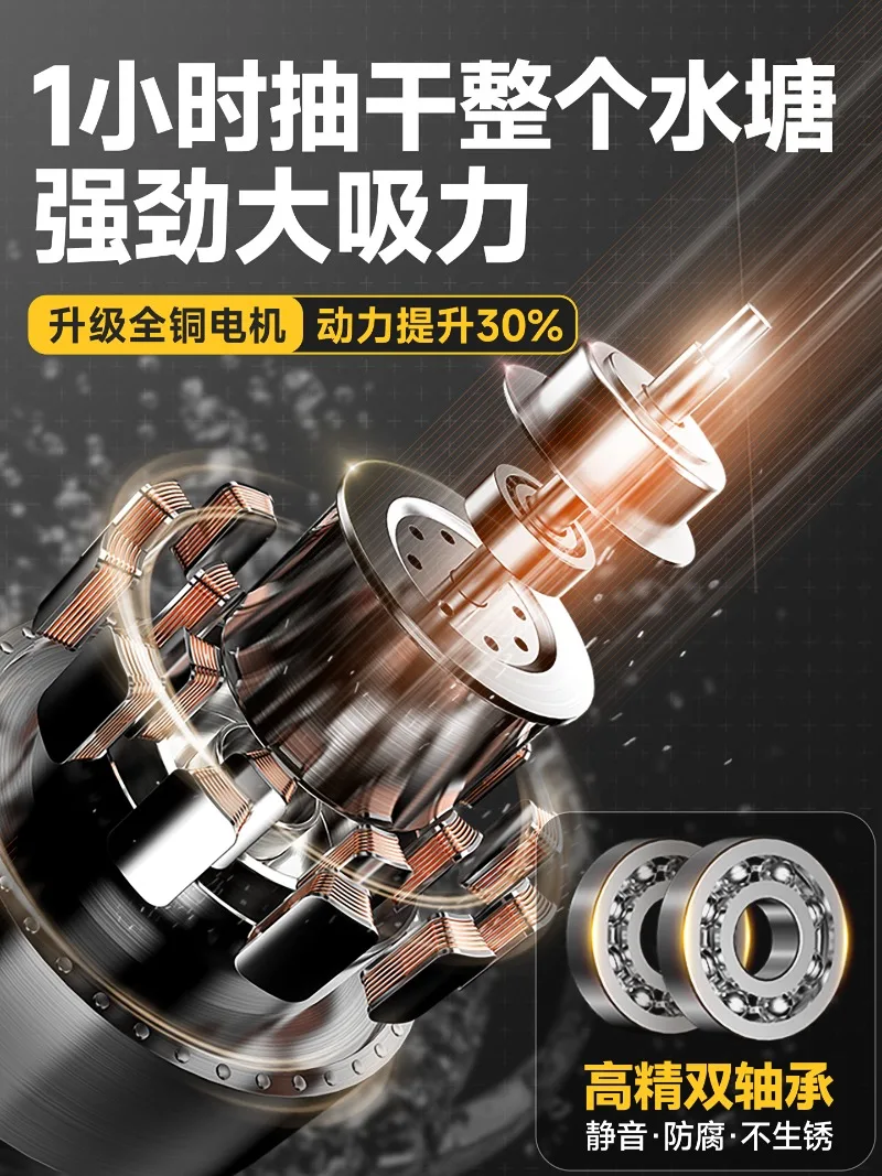 Submersible Pump 220v High Lift Large Flow Pumping Household Agricultural Irrigation Sewage Pump Manure Mud Small Pump