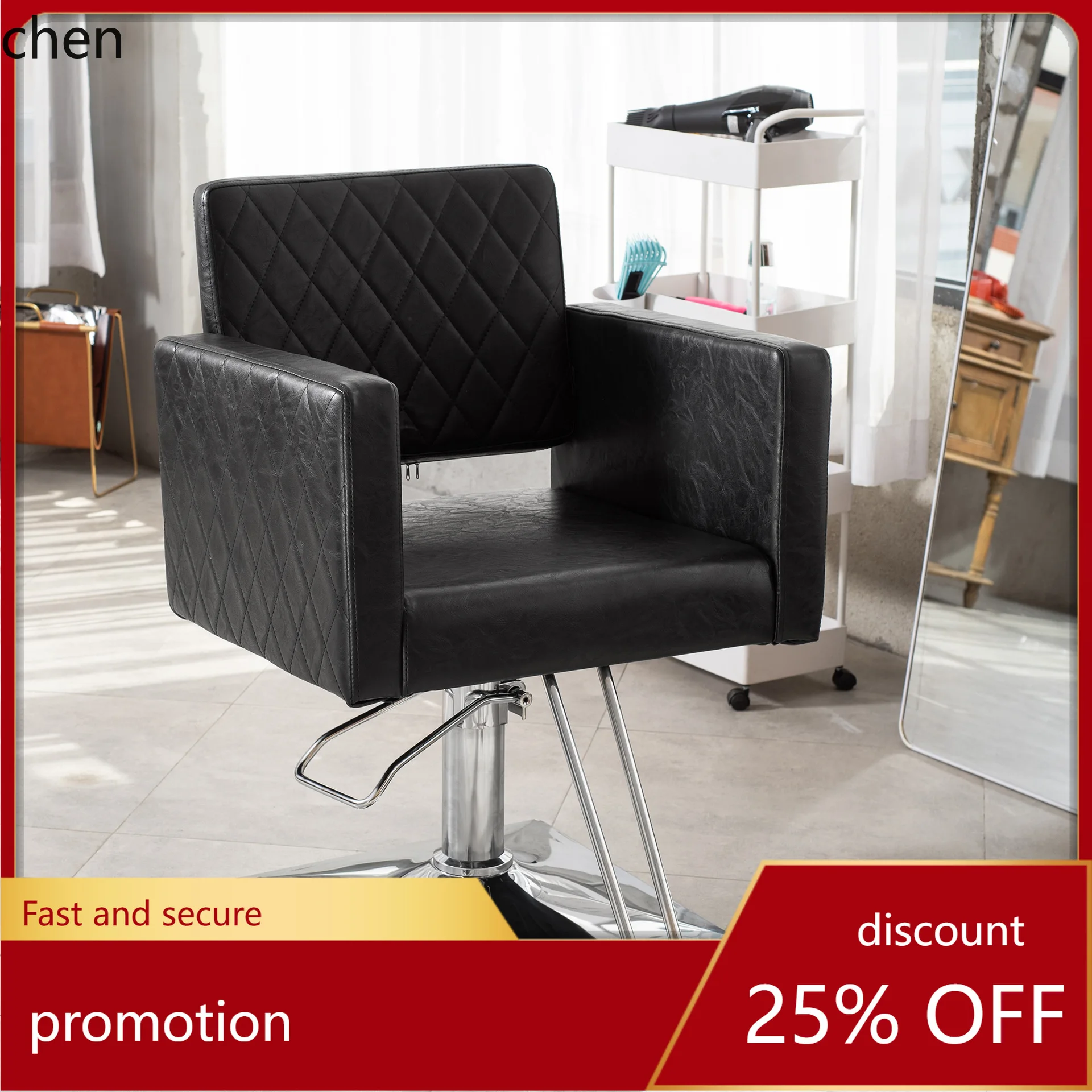 

CZ Barber Chair Salon Hairdressing Chair Beauty Haircut Chair Rotatable Adjustable Height Factory Direct Sale