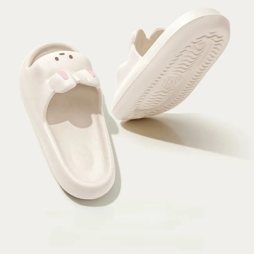 Flip Flops Slipper Women Female Rabbit Cute Cloud Sandals Summer Beach Slides Casual Room House Home Shoes Men Male Flat Eva