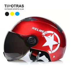 Moto Helm Elektro roller Helm Sonnenschutz Helm Motor modulbar casco de seguridad halb offenes Gesicht Sicherheit halbes Gesicht