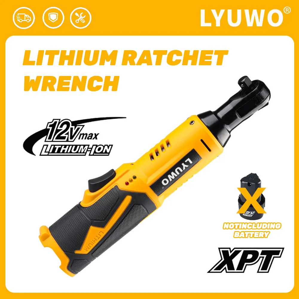 

LYUWO 12V 3/8 rechargeable lithium battery wrench, stage construction, motorcycle maintenance, small household appliances.