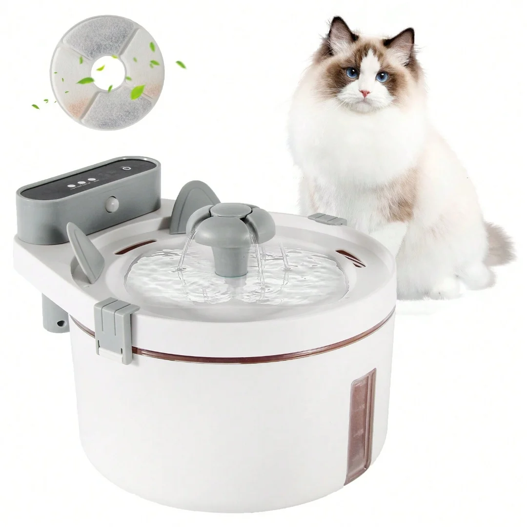 

Automatic Pet Water Fountain With Motion Sensor,2L Inside Ultra Quiet Pump Pet Water Dispenser Suitable for Cats & Dogs BPA-Free