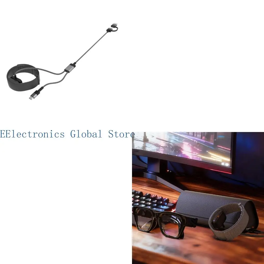 462B Type C Cord 2 Pin Power Cable for Glasses Charging Case