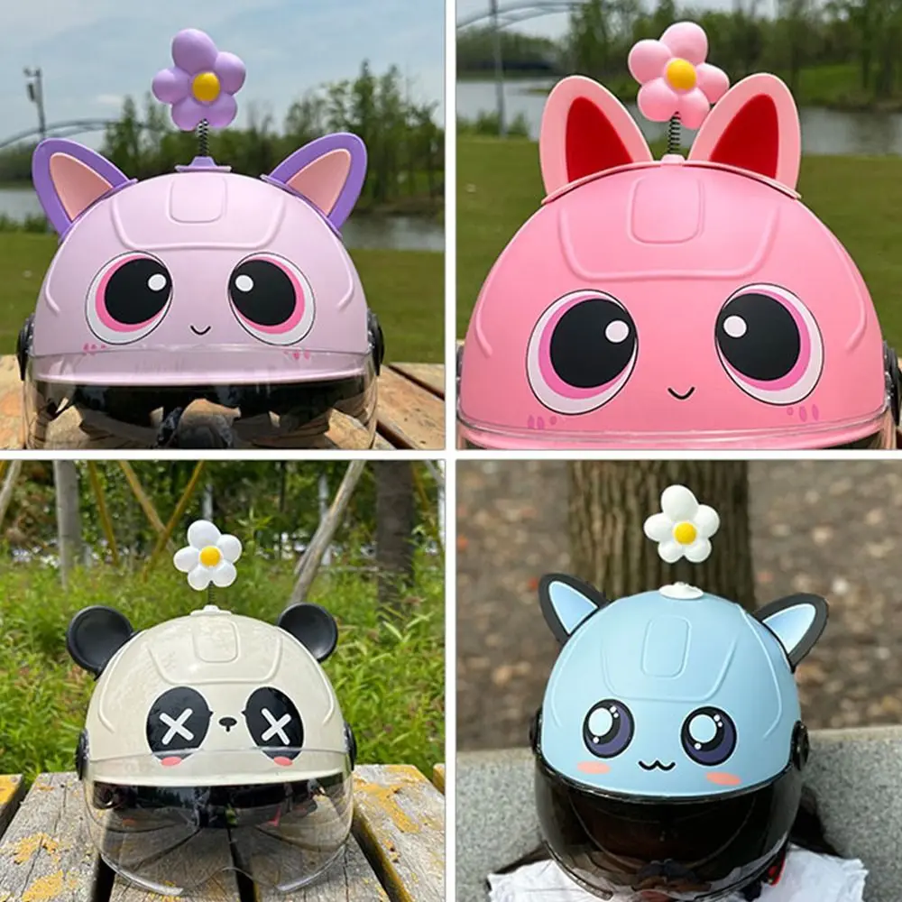 

Motorcycle Bike Helmets Shaking Small Flower Sun Flower Driving Styling Helmet Accessories Universal Girls Gift for Women