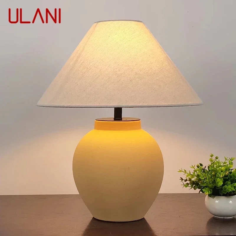 

ULANI Contemporary CeramicTable Lamp Creativity Living Room Bedroom Study Hotel Homestay engineering Desk Light