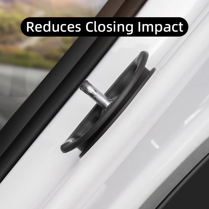 4 stks/set Deurslot Siliconen Protector Cover voor Tesla Model 3/Y 2021-2025 Accessoires Voorkomen Roest schokabsorberende Anti-Kras