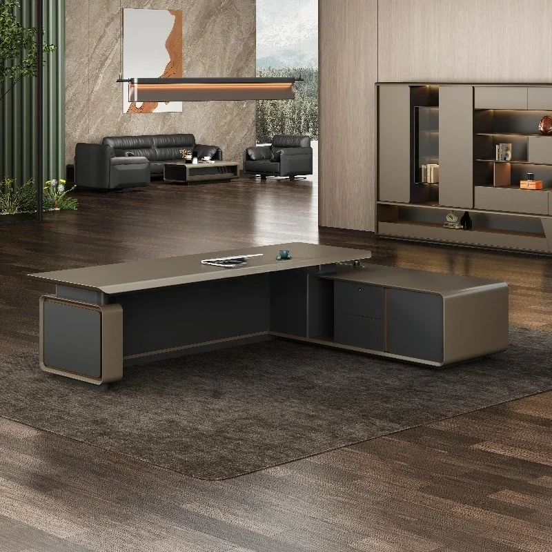 Modern Extensible Wooden Stand-Up Table Easy-to-Assemble Executive Desk Office Furniture