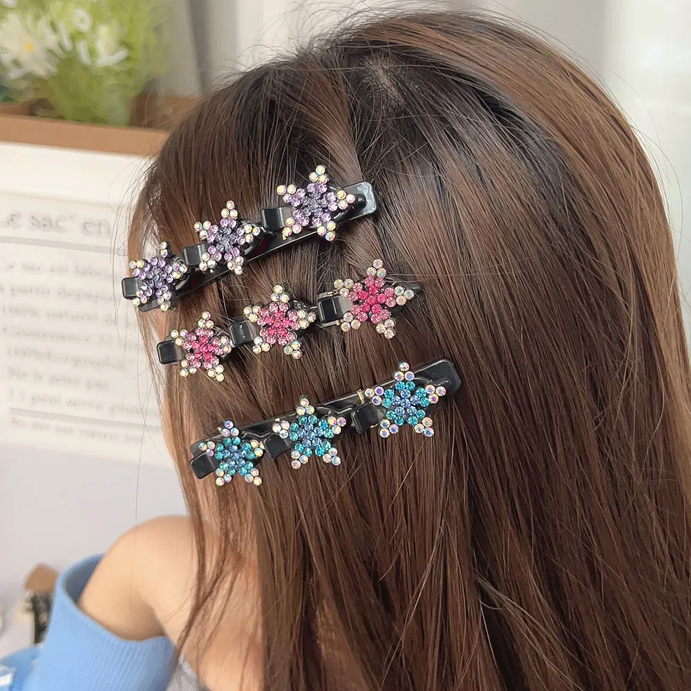 

Women Flower Hairpins Elegant Hair Braid Clips Sweet Decorate Headband Bangs Hold Barrettes Fashion Girls Hair Accessories Set