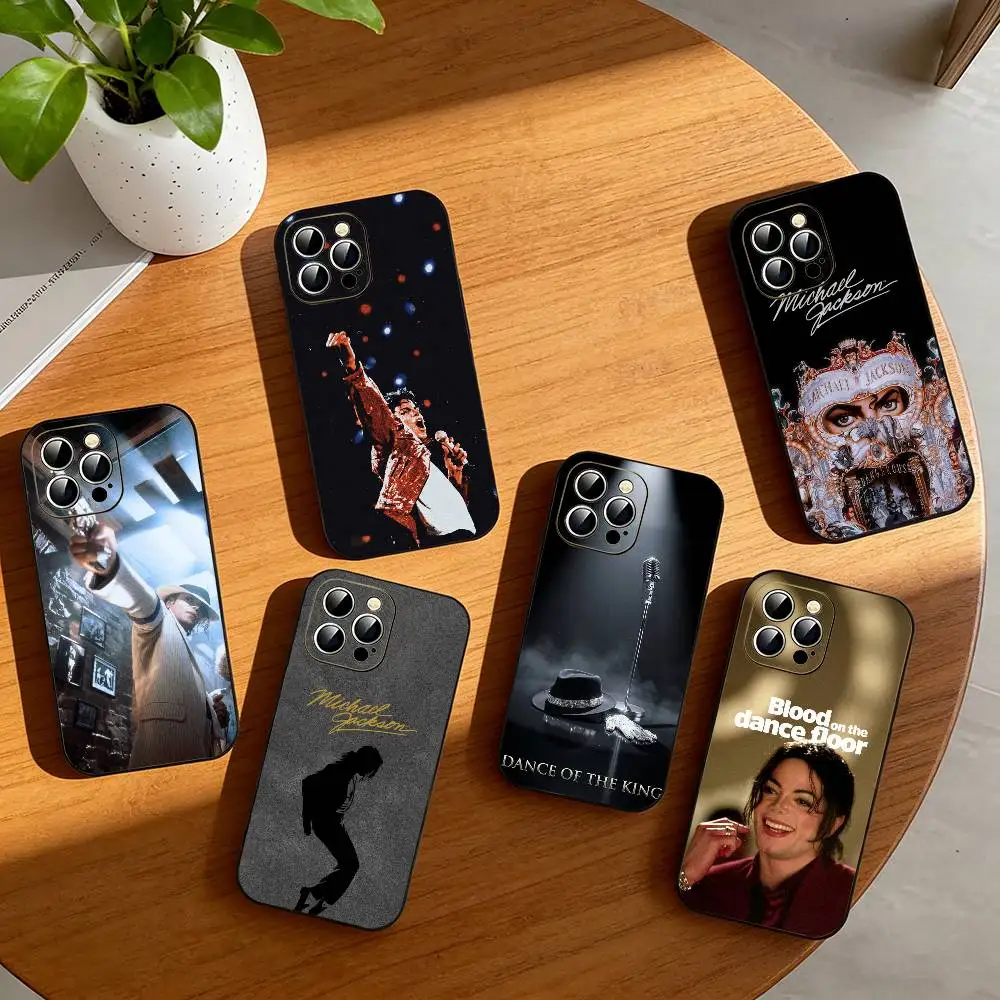 

M-Michael jackson Singer Phone Case For iPhone 17, 16,15,14,13,12,11 Plus,Pro Max, Others Soft Black Cover
