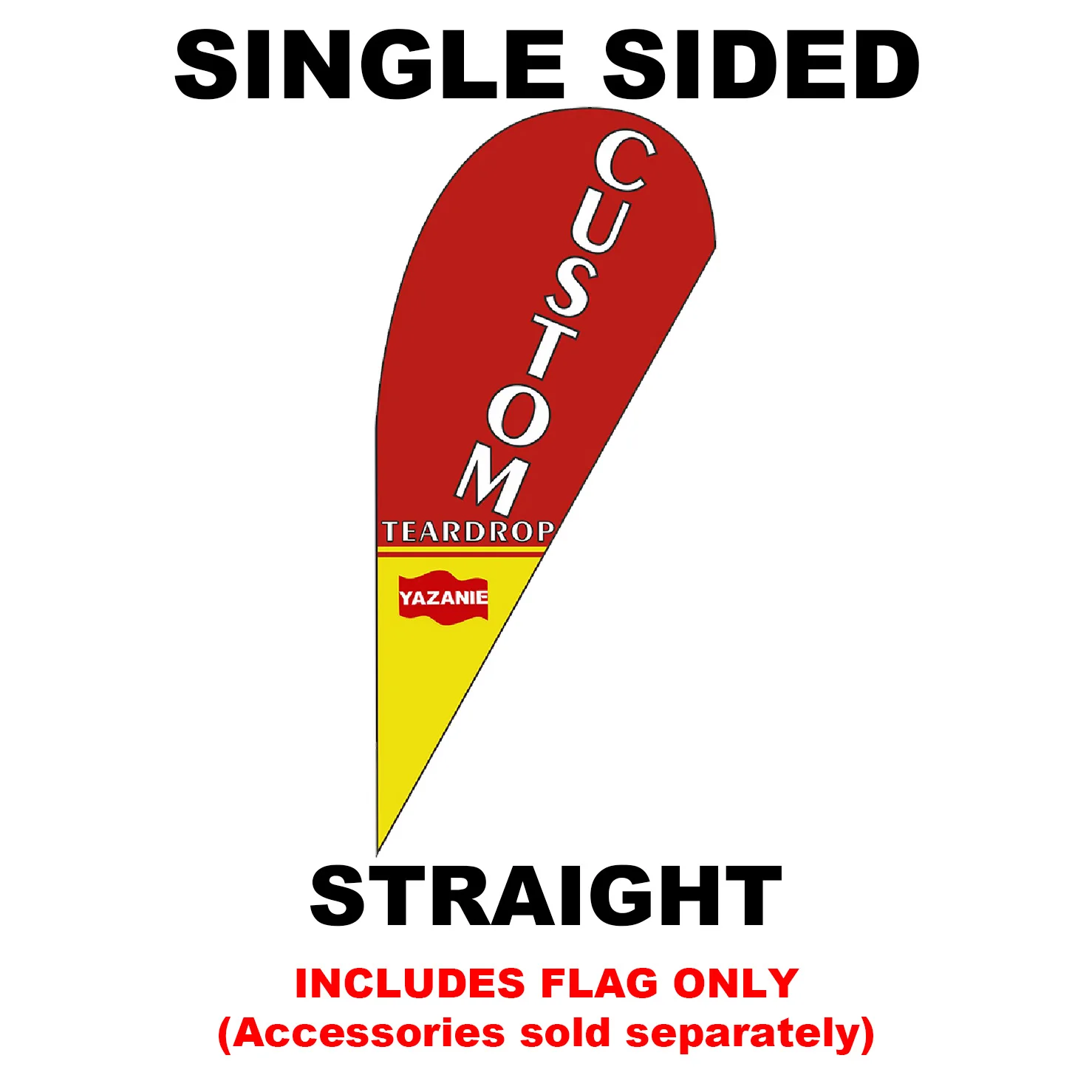 YAZANIE Benutzerdefinierte Swooper Strand Feder Flagge einzelne doppelseitig bedruckte personalisierte Outdoor Business Teardrop Werbung Event Flagge 4