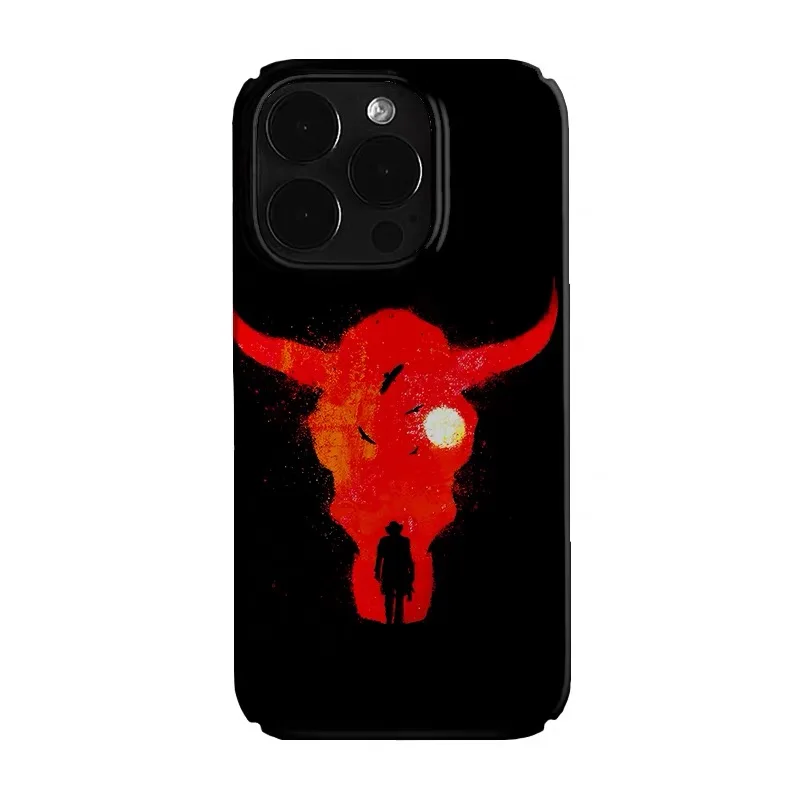 

Ins Red Dyed Cow Cartoon Phone Case for IPHONE 17 Air 16E 15 PROMAX 14Plus 13 12 MINI 11PRO 16Plus XR XS MAX Acrylic Phone Cover
