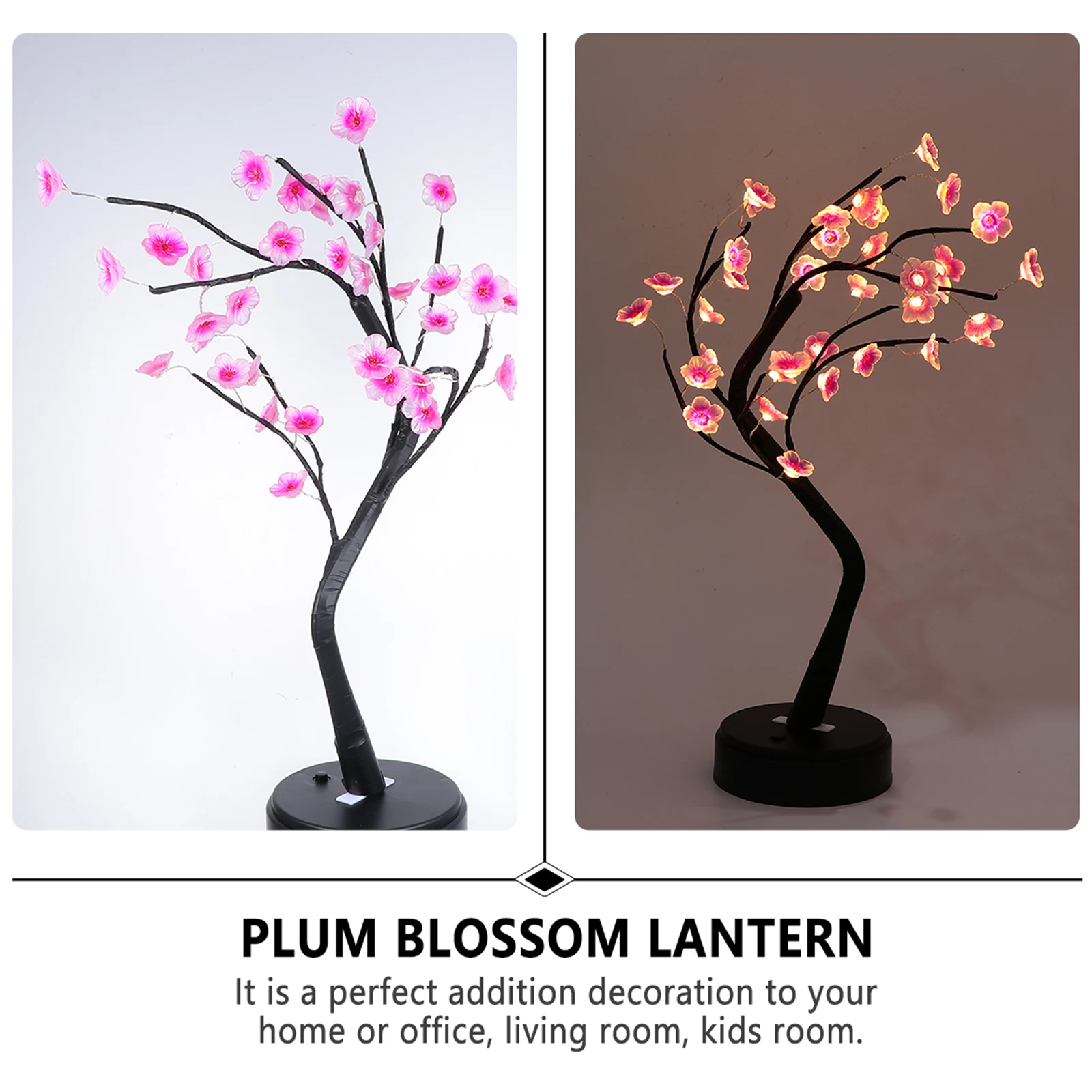 

1pc Led Plum Shape Night Party Night Lamp Light Table Lamp Decorative Touch Switch Home Office s Room Party Light