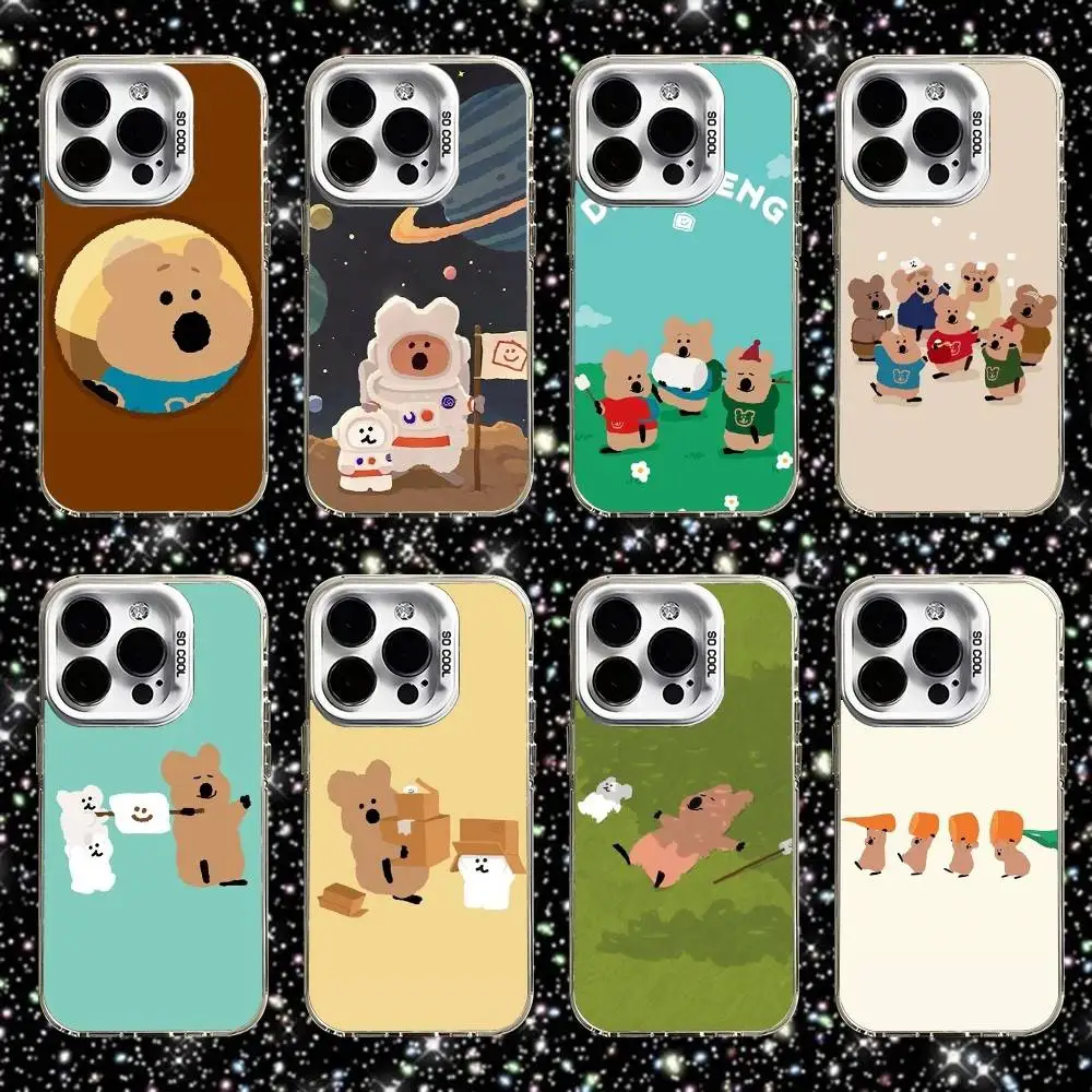 

Koala D-Dinotaengs Korea Phone Case For iPhone 16,15,14,13,12,11,Pro,XS,Max,Plus,Mini,SE White Candy Matte Shockproof Cover