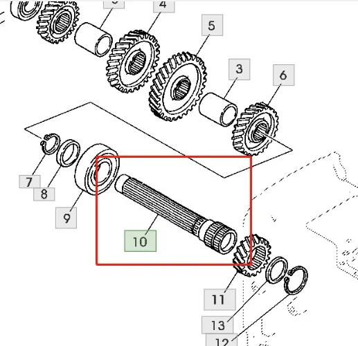 R138266 Drive Shaft fits for  tractor Models: 5055E-5075E,854,904 ,3029engine series tractors