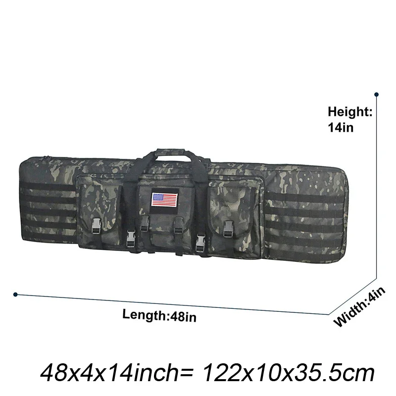 Imagem -06 - Militar Airsoft Arma Arma Case Case Sniper Molle Caça Rifle Coldre Mochila Bolsa Duplo Tático 85 cm 100 cm 120cm