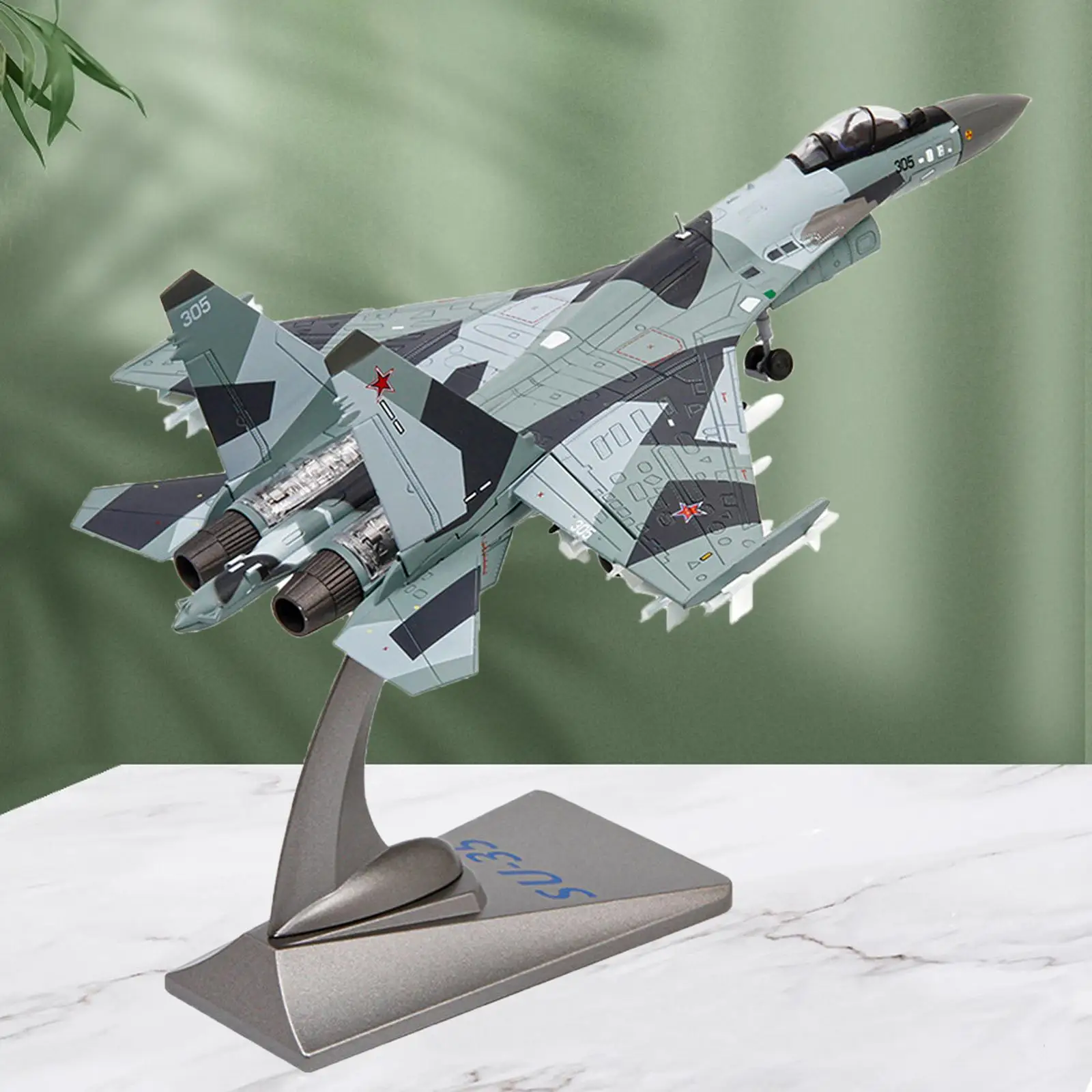 1:72 Alloy SU-35 Fighter with Display Stand for Decoration Souvenir