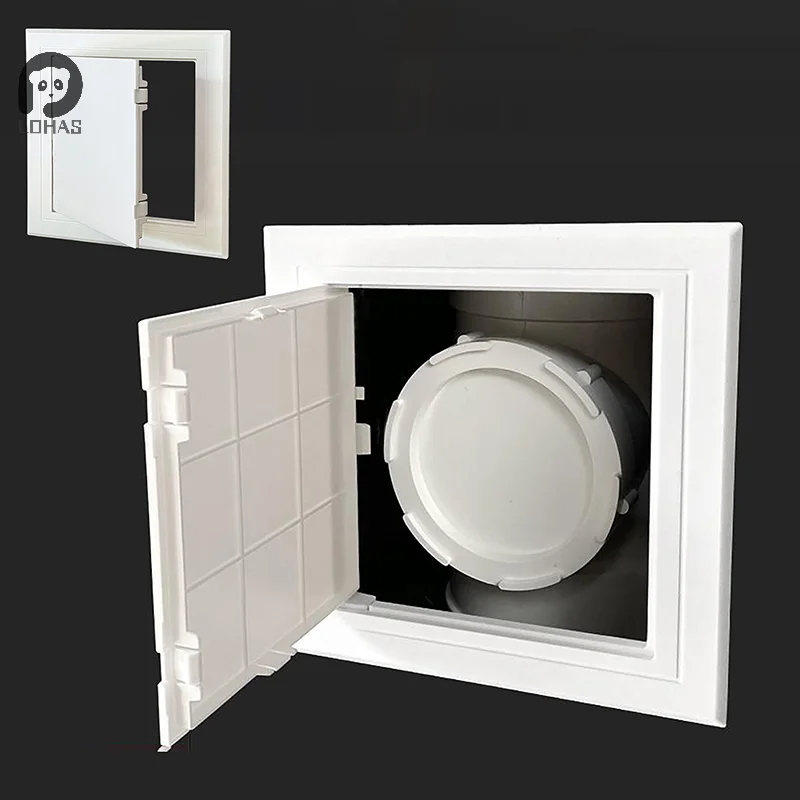 1pc Access Panel Inspection Hole PVC Access Doors Wall Ceiling White Hatch Cover Universal Plastic Push-Type Inspection Port