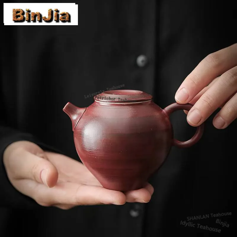 150ml Handmade Hawthorn Red Teapot Japanese Powder Yin  Pot Household Tea Maker Kettle Boutique Kung Fu Teaware Cafes Supplies