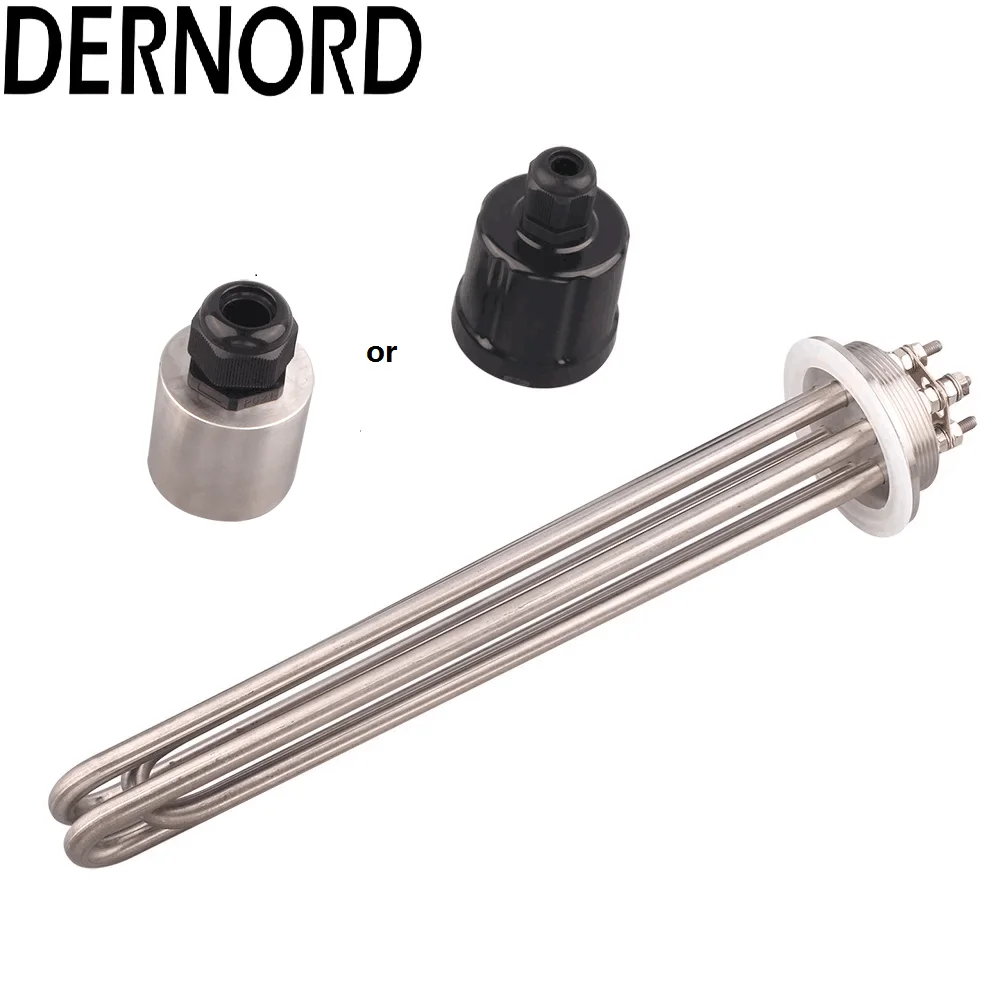 DERNORD Heating Element 3kw 2inches Tri Clamp 220V 380V Immersion Electric Resistance Heater for Brewery /Distillery /Water Tank