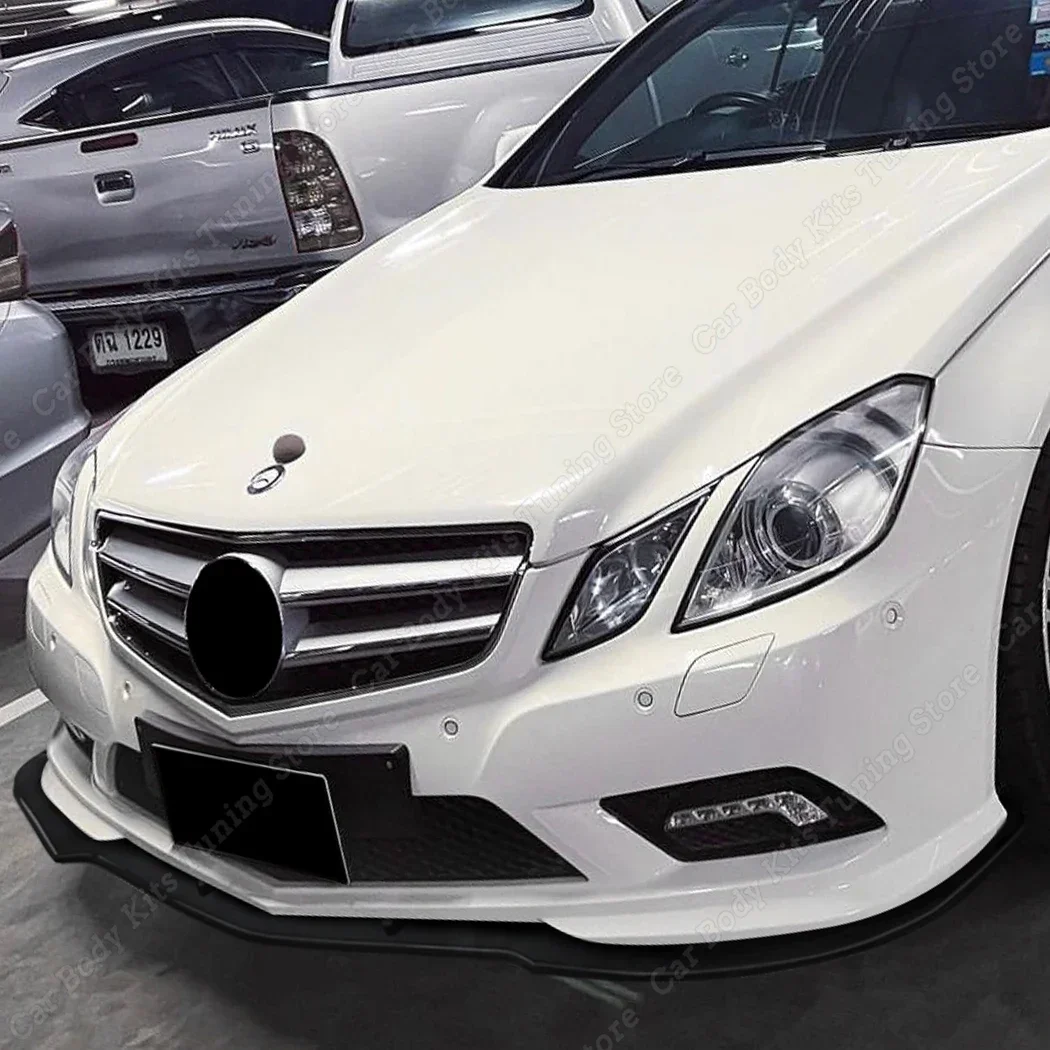 Front Bumper Splitters Body Kit Diffuser Spoiler For Mercedes Benz E class Coupe C207 AMG e350 e250 e500 Pre-facelift 2009-2012