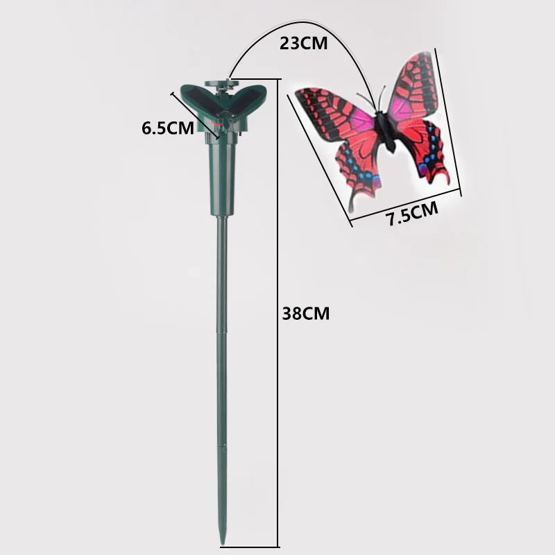 

3pcs Fluttering Butterfly Decorations Realistic Moving Butterflies Yard Ornaments Outdoor Lawn Solar Decor Accessories