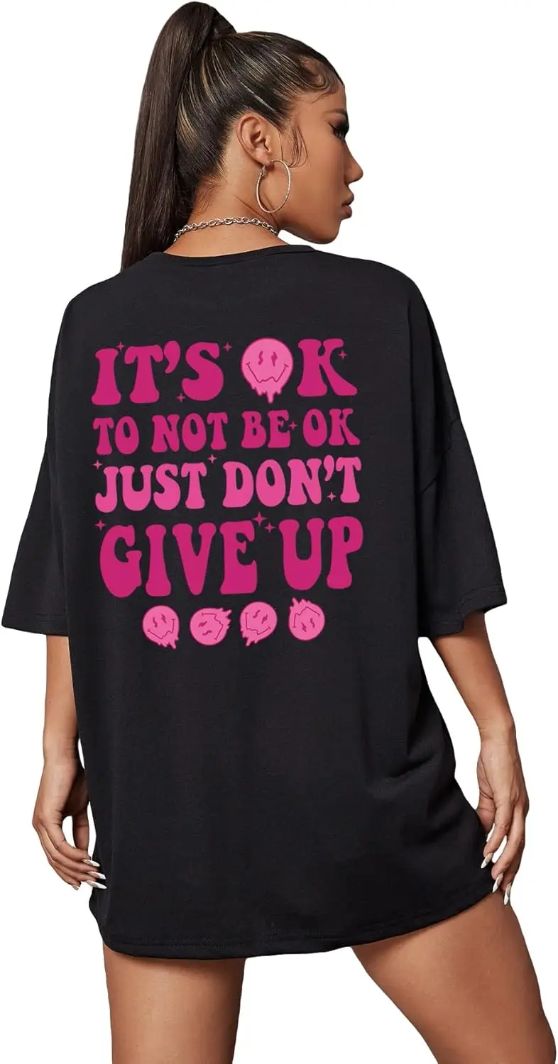 

Футболка COZYEASE женская оверсайз с коротким рукавом и круглым вырезом