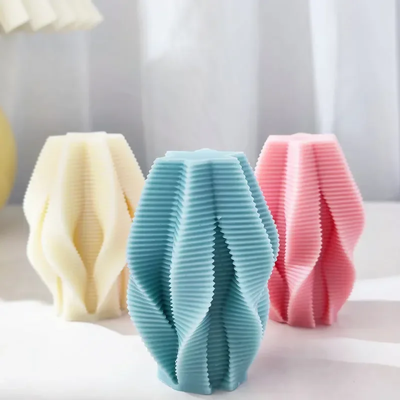 2026new spiral astral pillar silicone candle mold diy - circular geometry soap resin clay crafting mold for art craft home decor