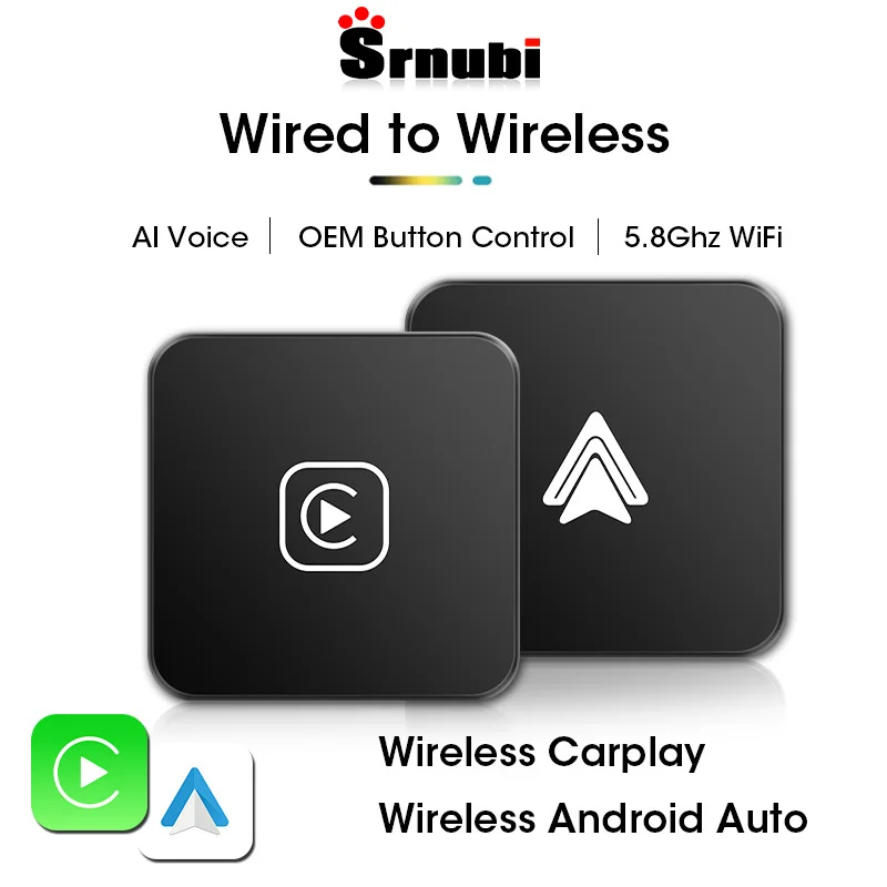 

Mini Box Wired To Wireless Carplay Android Auto BT for VW Toyota Mazda Nissan Camry Suzuki Subaru Citroen Mercedes Kia Ford Opel