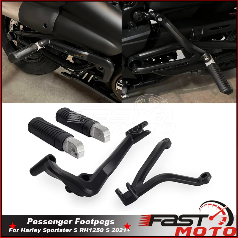 RH1250 RH1250S 2021-2023 Motorcycle Passenger Foot Peg Rests Pedal Peg Footrest Footpeg Support Kit For Harley Sportster S 1250