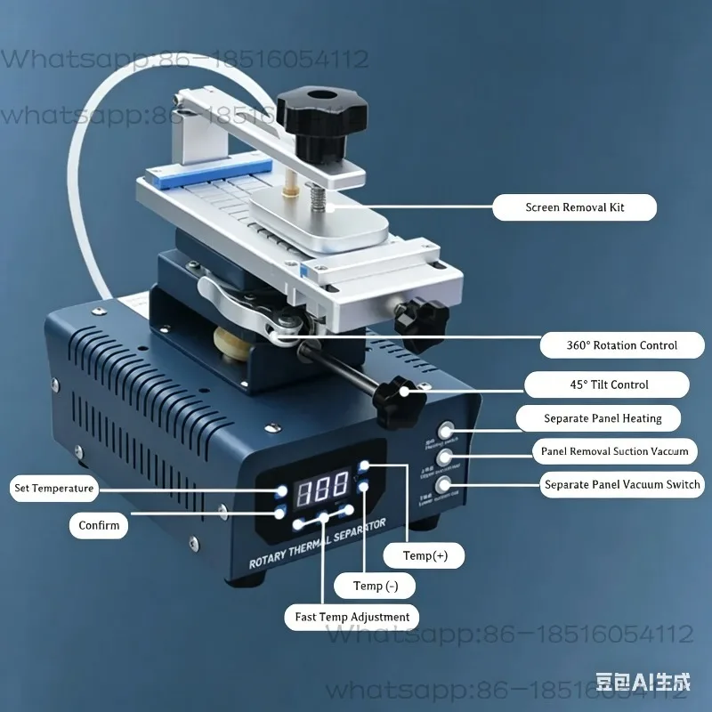 946 MAX Double Pump LCD Screen Separator Rotation Curved Screen Separate Glue Remover Machine Heat-Free Disassembly Repair