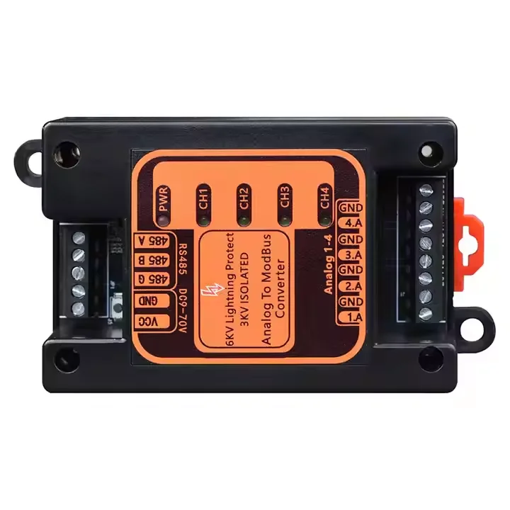 Mini convertitore industriale Modbus RTU da 4 canali 4-20 mA da analogico a RS485