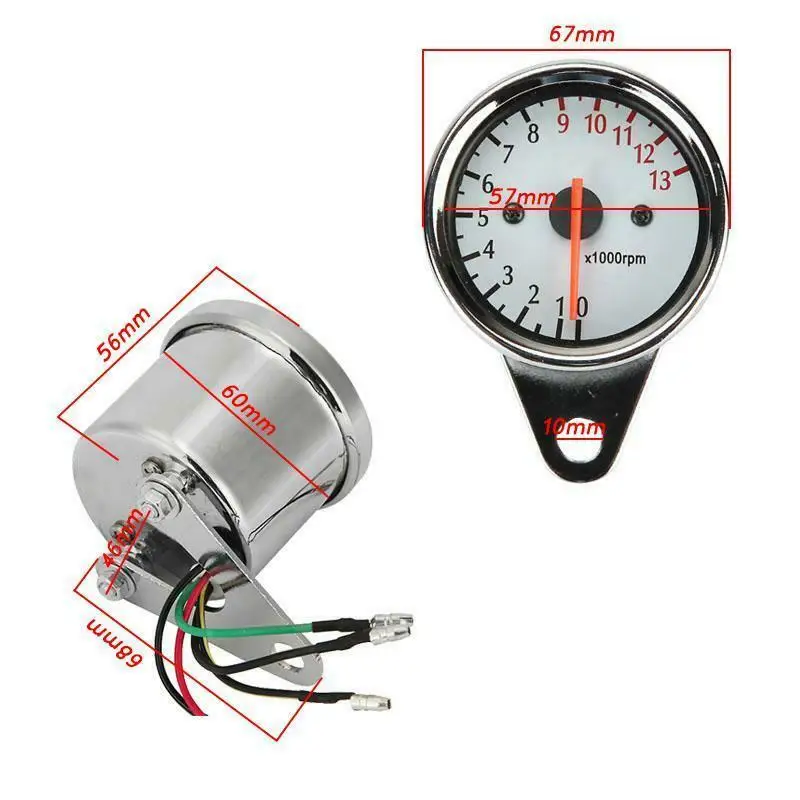 RPM Tachometer Backlit Universal Motorcycle Quad Motos Small Engine Tacho Meter Gauge Speedometer Backlight for Surron ...