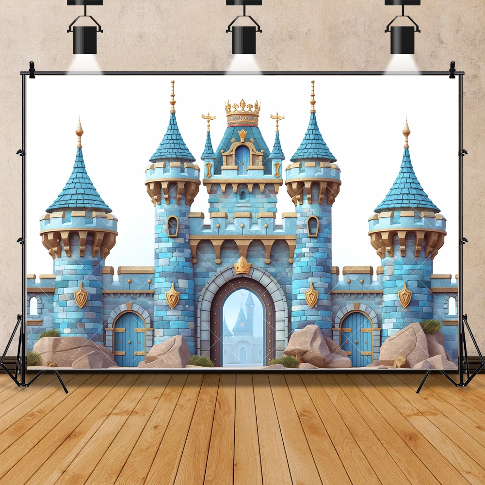 Disney Prince Princess Castle Baby Girls Boys Gifts Birthday Party Banner Backdrop Custom Kid Room Photo Poster Decor Background