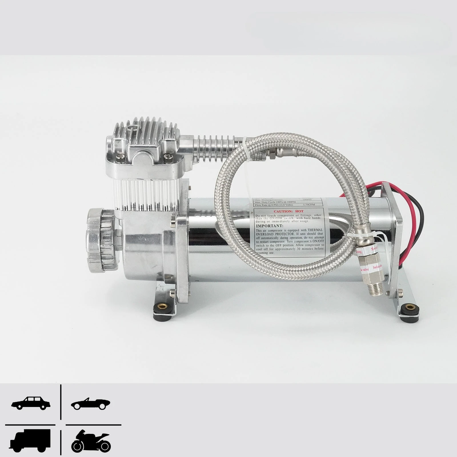 12V Air Suspension Compressor Car Mod Inflation Pump 1/4NPT Thread Auto Air Pump