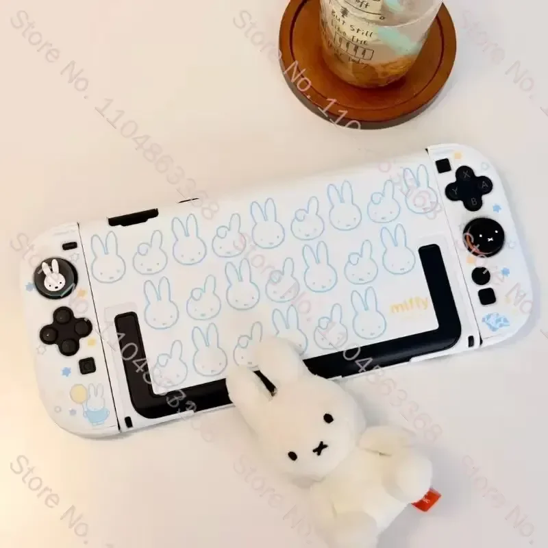 New Arrival Miffy Cute Protective Case for Switch OLED NS2, Anti-Drop Joy Con Cover Thumb Grip Caps Game Accessories for Gamers - view 2