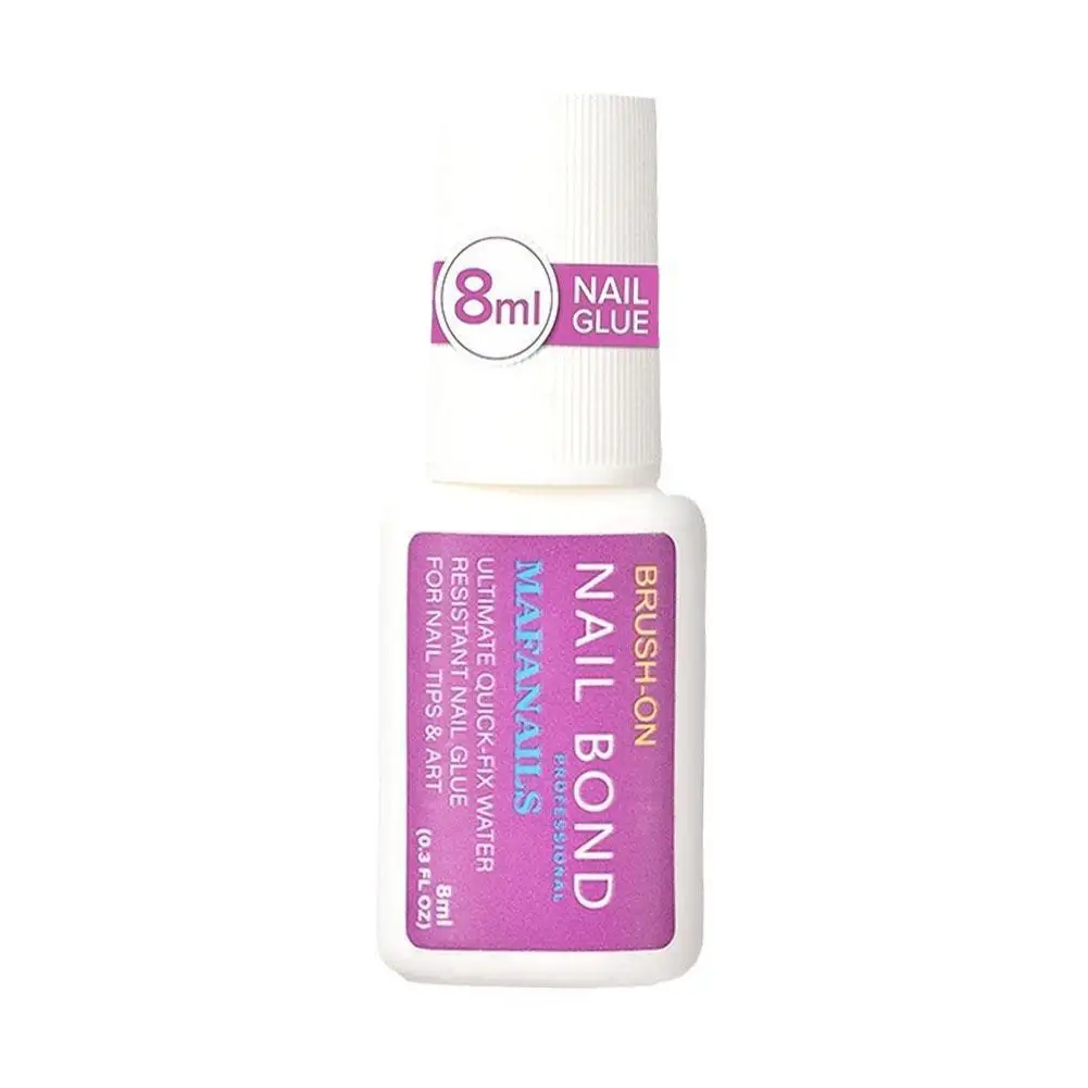 Nail Glue For Diamond Jewelry Firm Nail Tips Anti-falling Non-irritating Adhesive With Brush Quick-drying Nail Glue