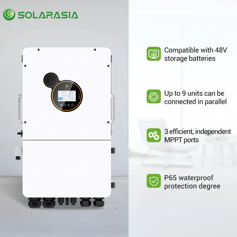Safety Srne ’Mppt Solar Hybrid Inverter 16kw 18kw 20kw Three Phase Pure Sine Wave Inverters for Home Use