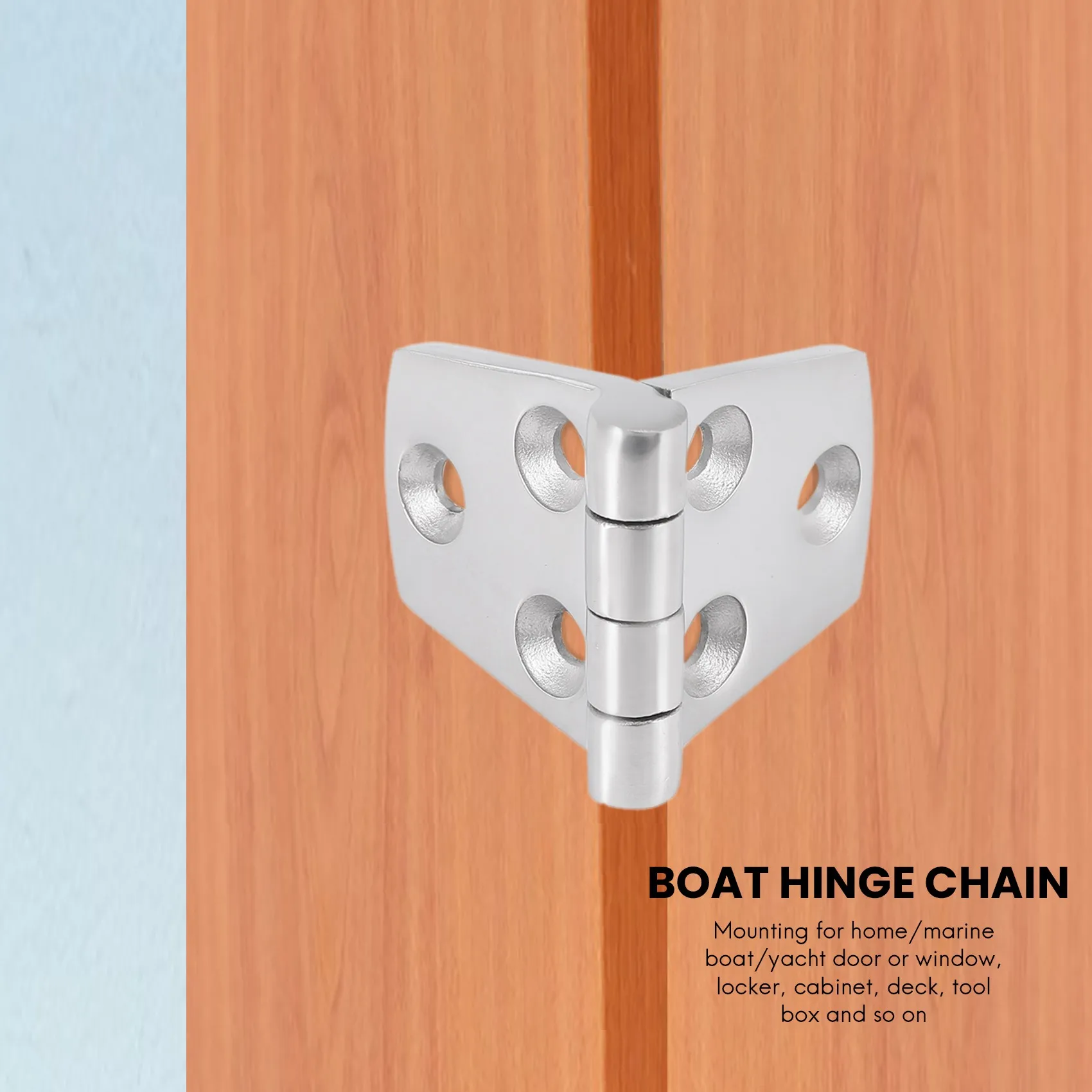 F-3C marinho 4 peças de aço inoxidável cinta dobradiça da porta para barco marinho iate 76x38mm rafting, barco marinho hatch compart